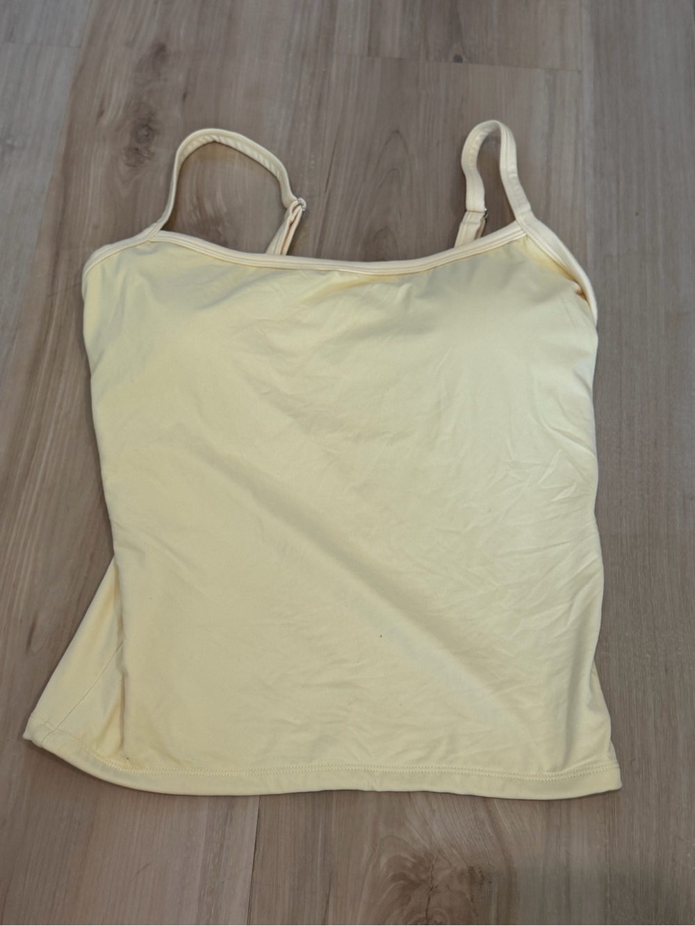 Women’s Adjustable Strap Tank Top in Pale Yellow